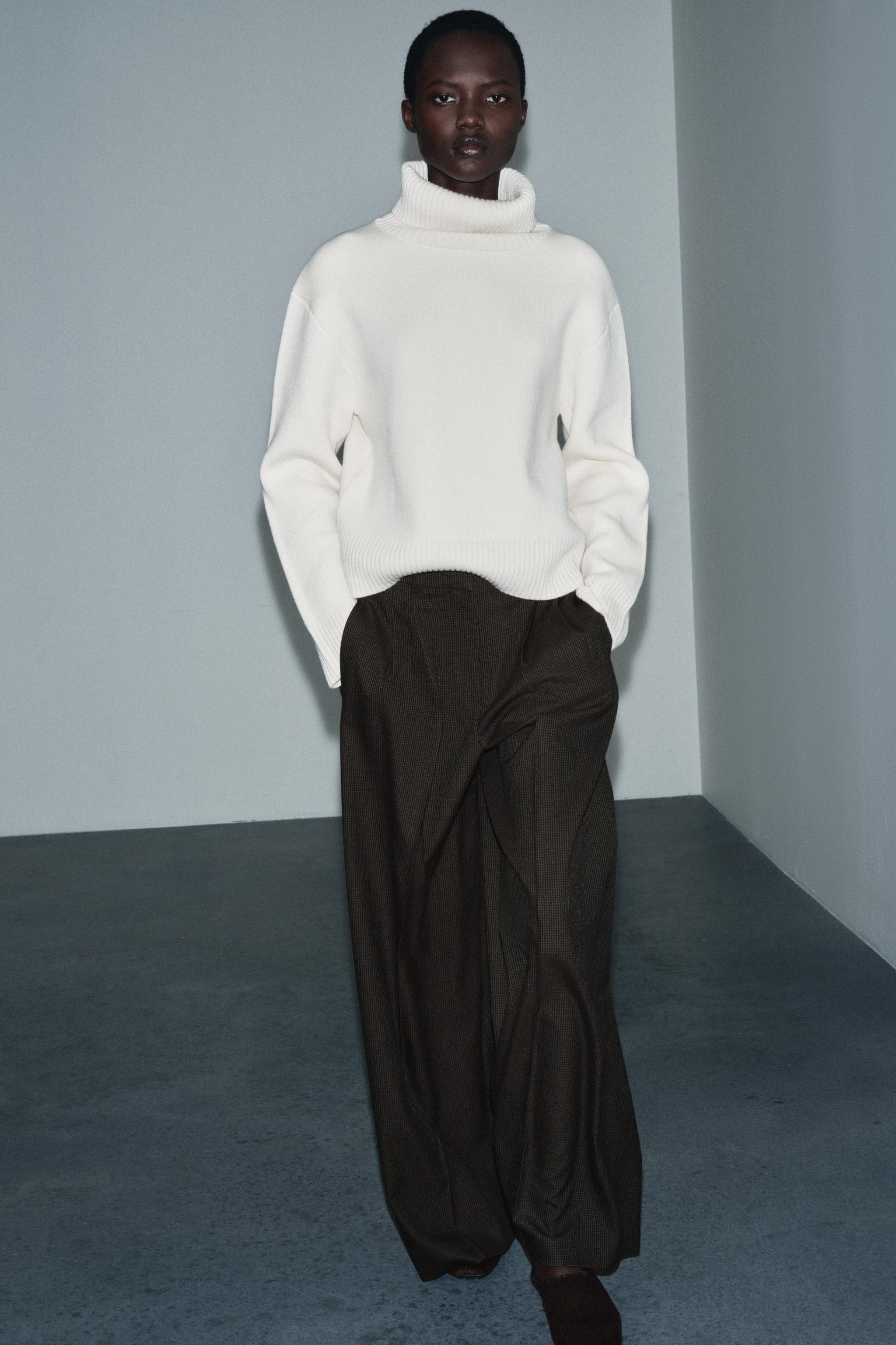 PLEATED WIDE LEG PANTS ZW COLLECTION